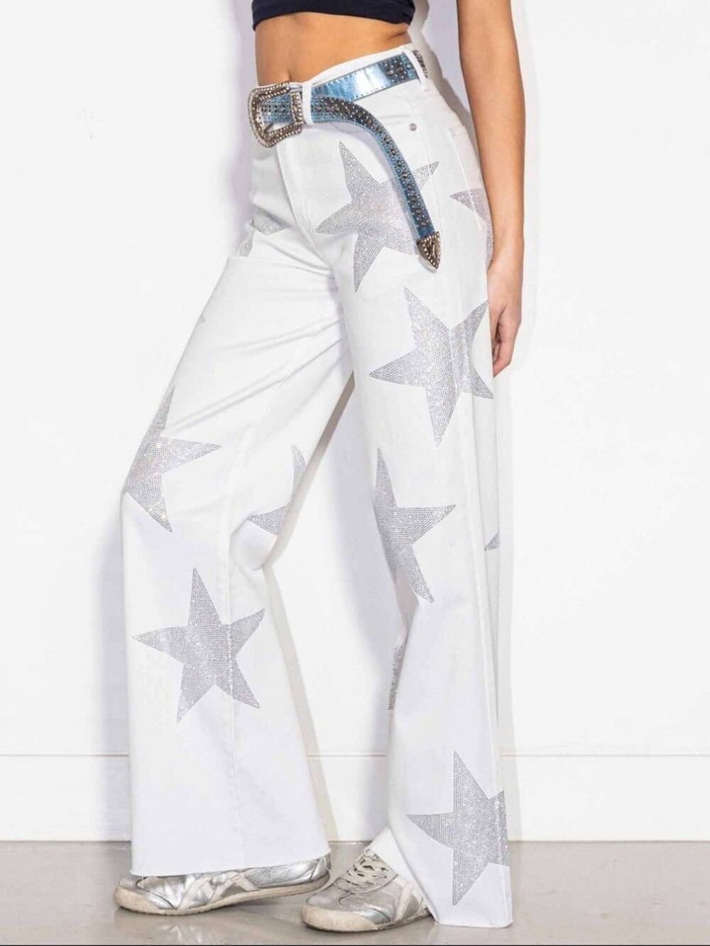 Beautiful rhinestone star jeans Sz 5